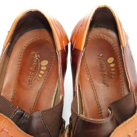 Spring Step Womens Wondrous Boot Size 40 9 Tan Brown Leather Block Heel  Booties - Picture 10 of 12